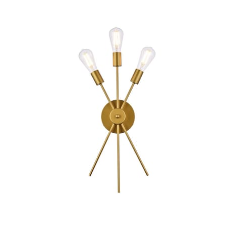 Living District 11 in. Lucca Bath Sconce in Brass LD640W10BR